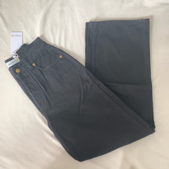 HEAVY MANNERS MOONSTRUCK BAGGY BABY GIRL DENIM IN BLACK SIZE 25 - Picture 5 of 15